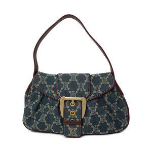 Celine PARIS Macadam Leather Shoulder Bag Brown